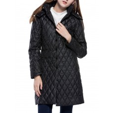 Winter Single-breasted with Cap Women's Casual Cotton Clothes