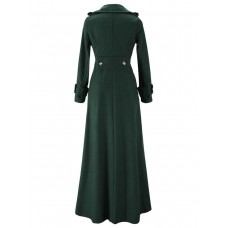 Slim Lapel Plain Long Coat