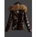 Fur Hoodied Warm Padded Hooded Women's Coat